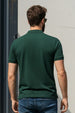 Green Interlock Plain Regular Fit Zipper Polo T-shirt