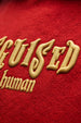 Disguised Red Oversized Puff Printed Exclusive Hoodie