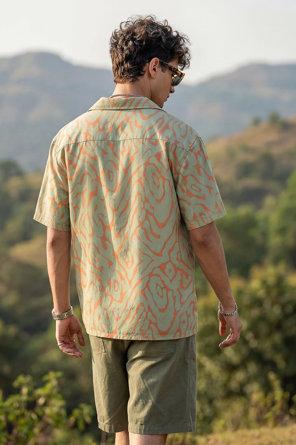 Coral Wave Orange All Over Print Oversized Exclusive Shirt