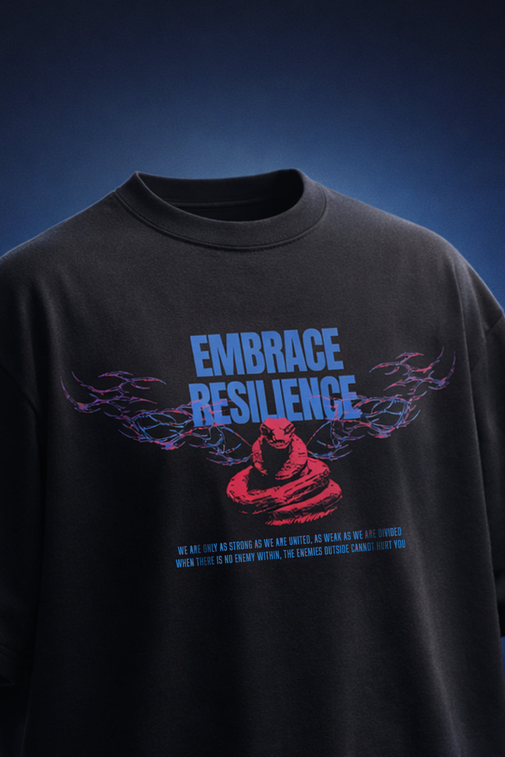 Embrace Black Plus Size Printed Exclusive T-Shirt