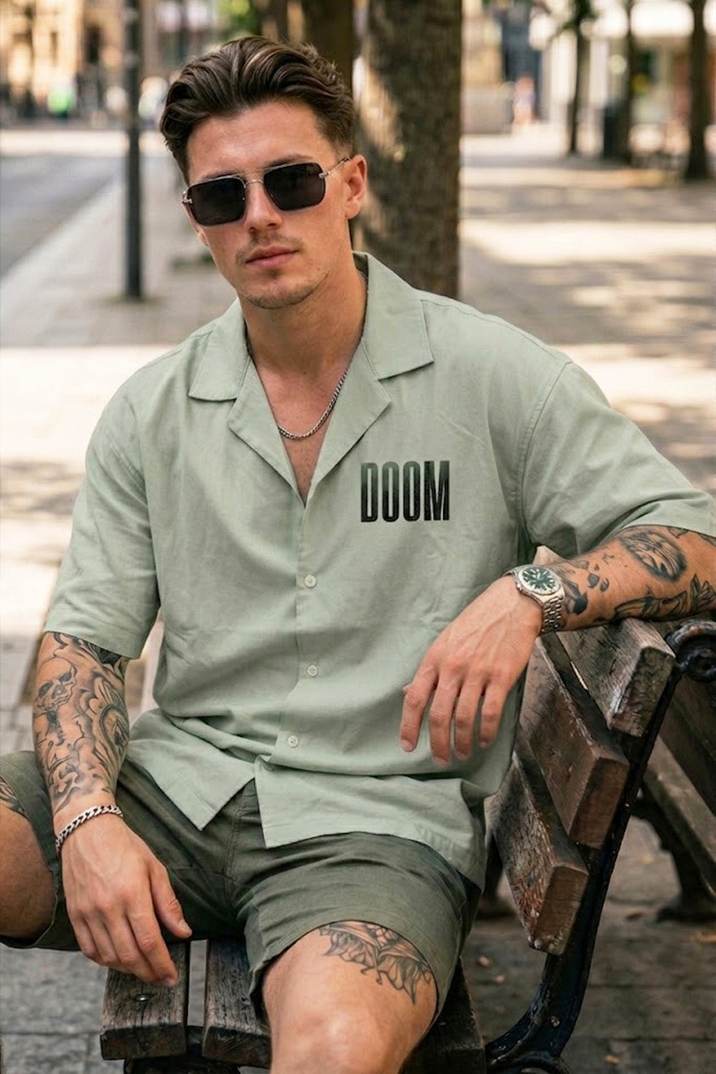 Doctor Doom Fogg Green Oversized Printed Exclusive Shirt