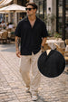 Black Jacquard Plain Oversized Exclusive Shirt