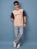 Originals Colorblock Beige Oversized Graphic Printed T-shirt