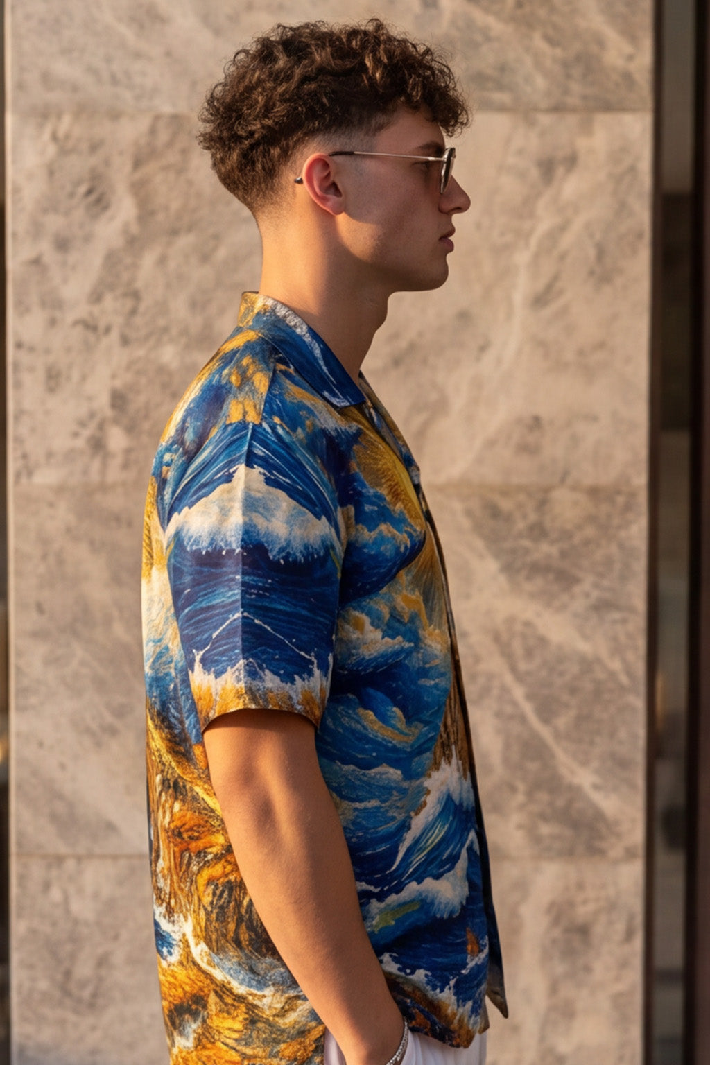 Lighthouse Blue All Over Print Oversized Exclusive Shirt