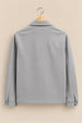 Light Grey 4-Pocket Regular Fit Nylon Exclusive Shacket