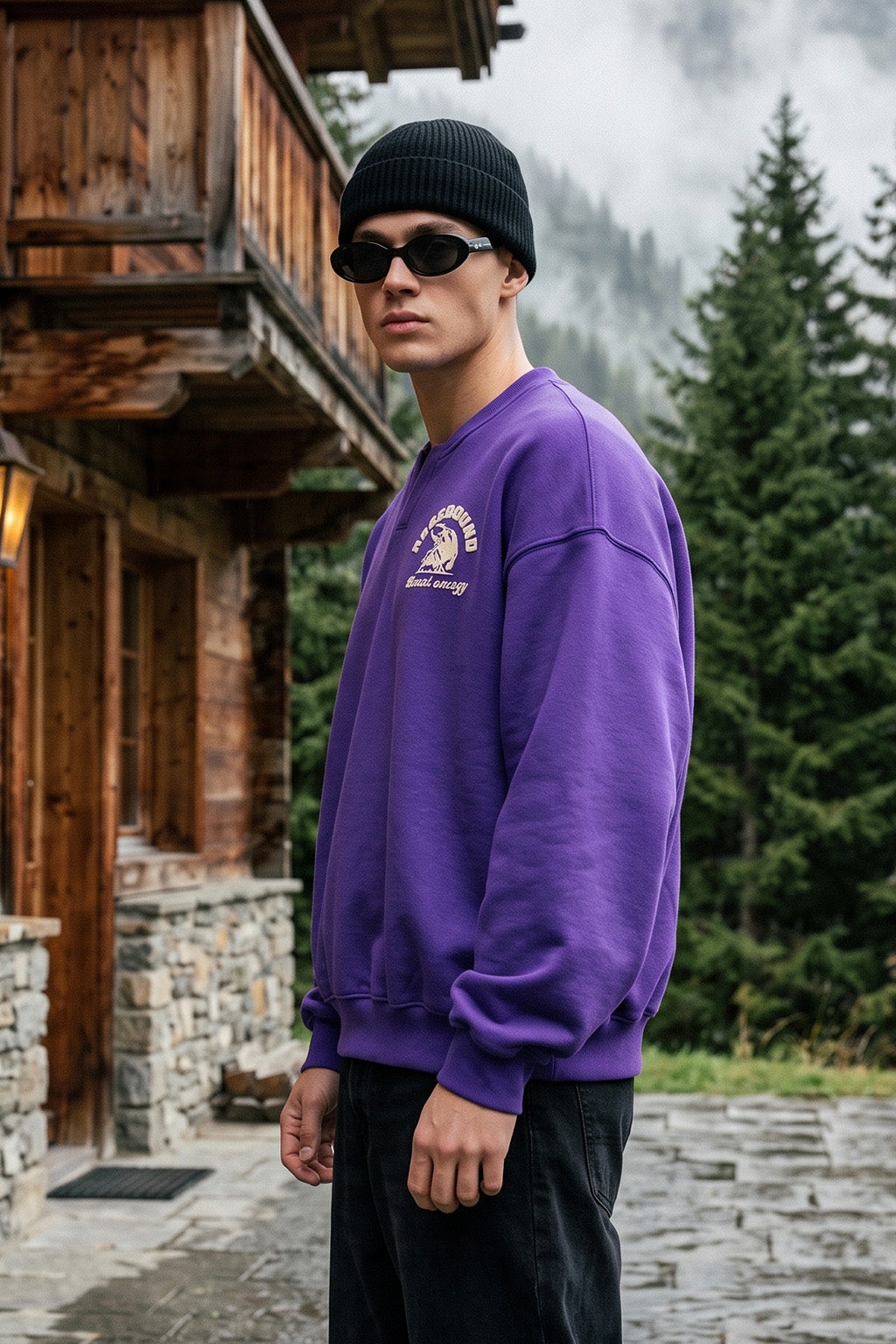 Beast Energy V Neck Oversized Exclusive Sweatshirt
