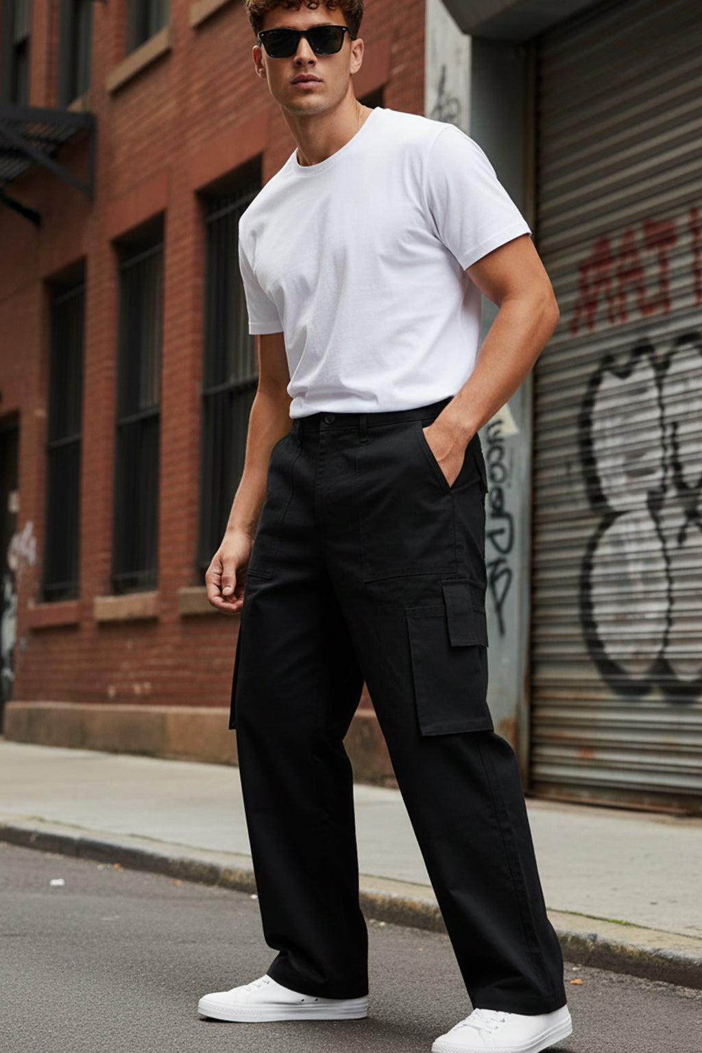 Black Bellow Pocket Woven Exclusive Cargo Pant