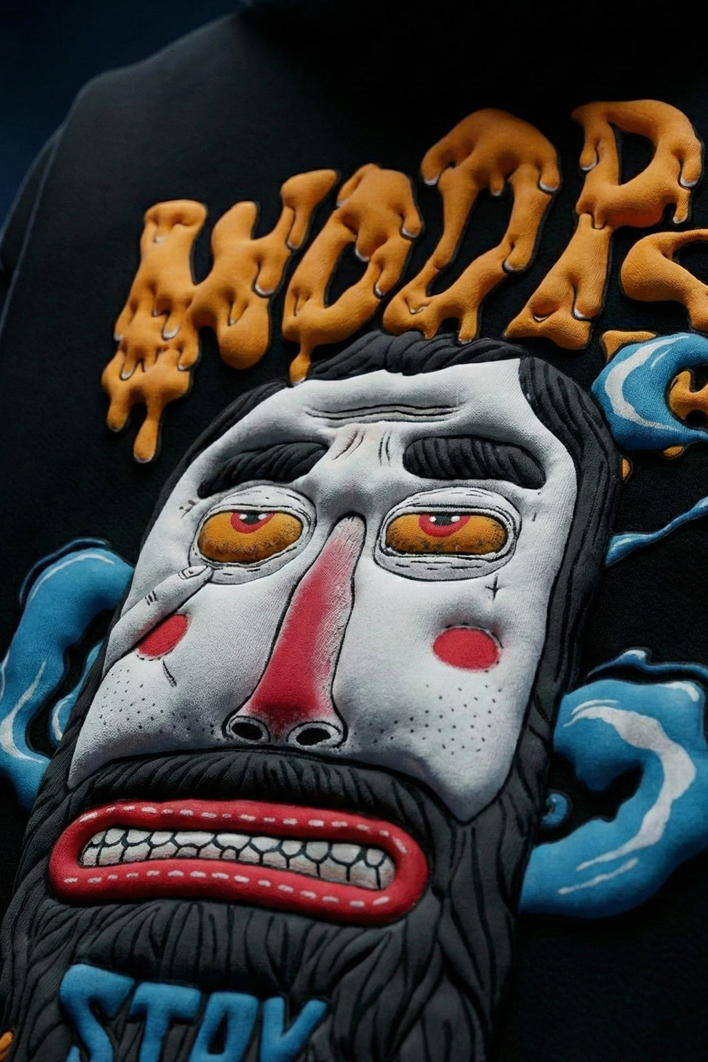 Hoops Black Oversized Printed Exclusive Hoodie