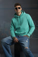 Green Plain Regular Hoodie