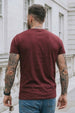 Maroon Plain Regular Fit T-shirt