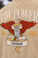 Raw Power Beige Regular Fit Exclusive Pilot Bomber Jacket