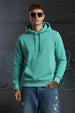 Green Plain Regular Hoodie