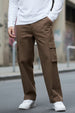 Brown Flap Pocket Woven Exclusive Cargo Pant