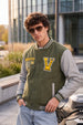 Street Club Olive & Grey Exclusive Varsity Jacket