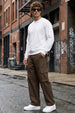 Brown Flap Pocket Woven Exclusive Cargo Pant