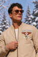 Raw Power Beige Regular Fit Exclusive Pilot Bomber Jacket