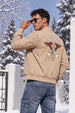 Raw Power Beige Regular Fit Exclusive Pilot Bomber Jacket