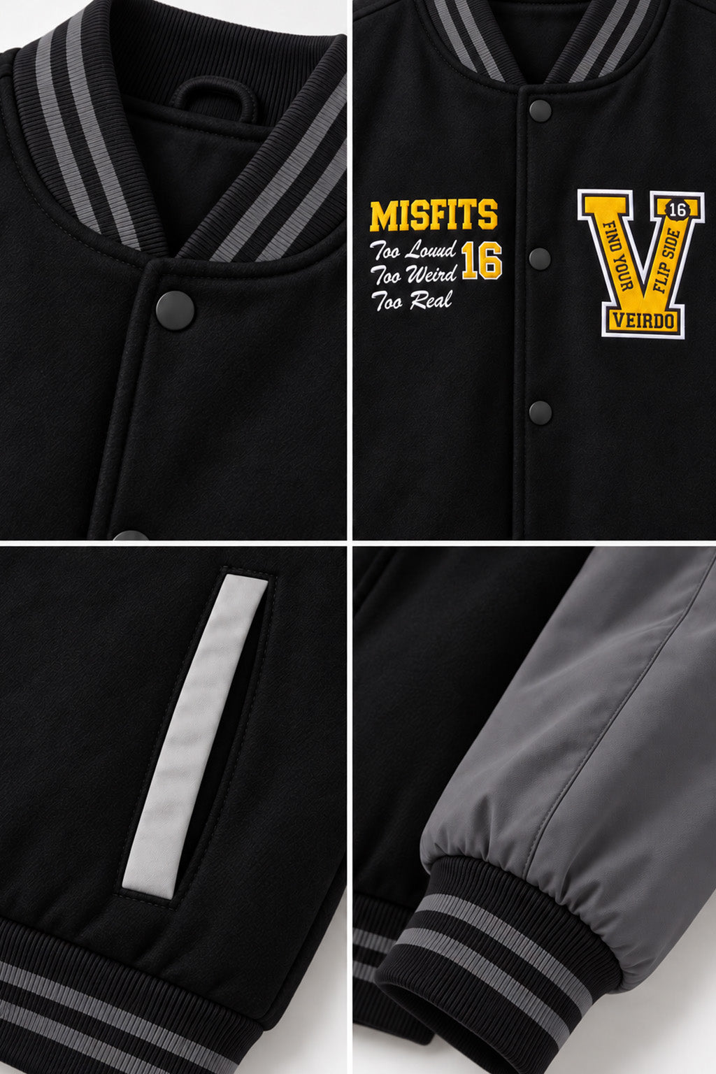 Street Club Black & Grey Exclusive Varsity Jacket