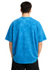 Smoke Sky Blue Oversized Tie-Die Printed T-shirt