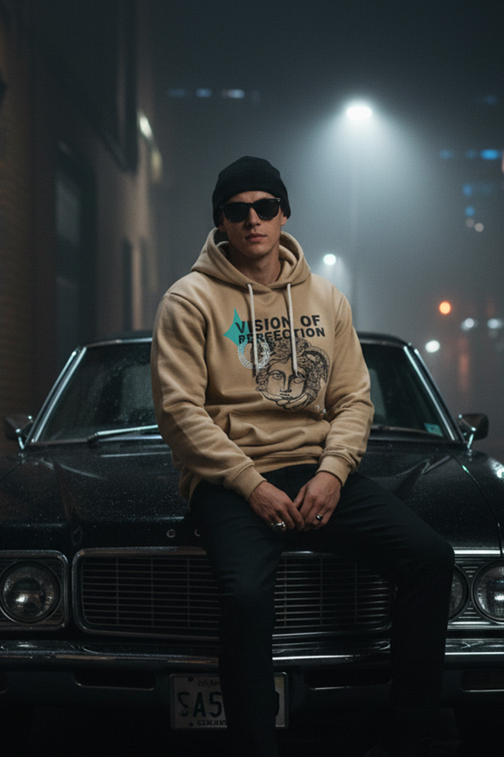 Masterpiece in Soyabean: Men's Perfection Print Regular Fit Hoodie