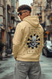 Joker Beige Regular Fit Back Printed Hoodie