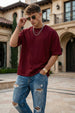 Maroon Plain Oversized T-shirt