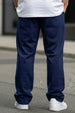 Navy Plain Everyday Loose Fit Knitted Cargo