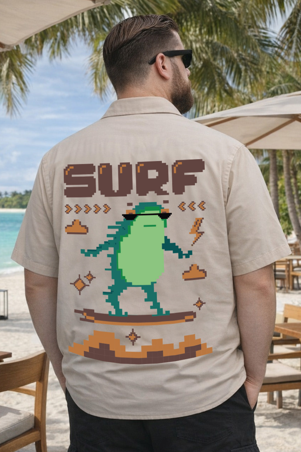 Surf Swanwhite Plus Size Printed Exclusive Shirt