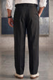 Black Tailored High-Waist Adjustable Weist Korean Pant