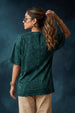 कर्म Green Acid Washed Printed Exclusive T-shirt Epic Collection For Women