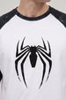 Spider Black Raglan Oversized Printed T-Shirt