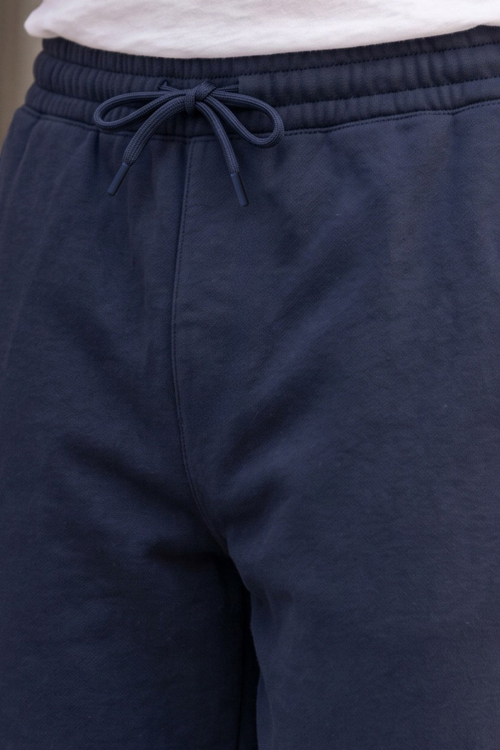 Navy Minimalist Loopknit Loose Fit Streetwear Jogger