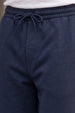 Navy Minimalist Loopknit Loose Fit Streetwear Jogger
