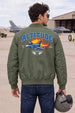 Altitude Olive Green Multi-Patch Detailed Full Sleeve Zip-Up Pilot Jacket