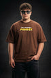 Monkey Brown Plus Size Printed Exclusive T-Shirt