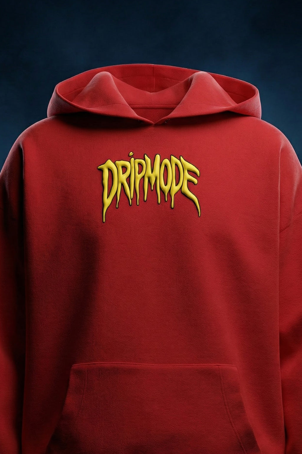 Dripmode Red Oversized Puff Printed Exclusive Hoodie