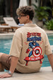 Captain America Swanwhite Oversized Printed Exclusive Shirt