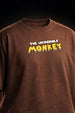 Monkey Brown Plus Size Printed Exclusive T-Shirt
