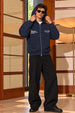 Men's Navy Blue 3-Thread Fleece 320 GSM Heavyweight Double-Zipper Hoodie