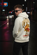 Frog Original Beige Regular Fit Back Printed Hoodie