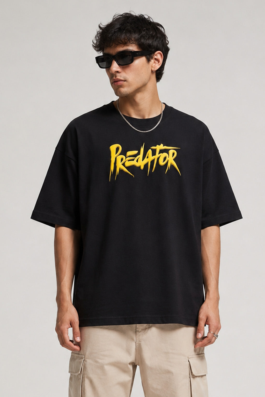Predator Black 3D Puff Print Exclusive T-shirt Supreme Edition
