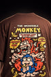 Monkey Brown Plus Size Printed Exclusive T-Shirt