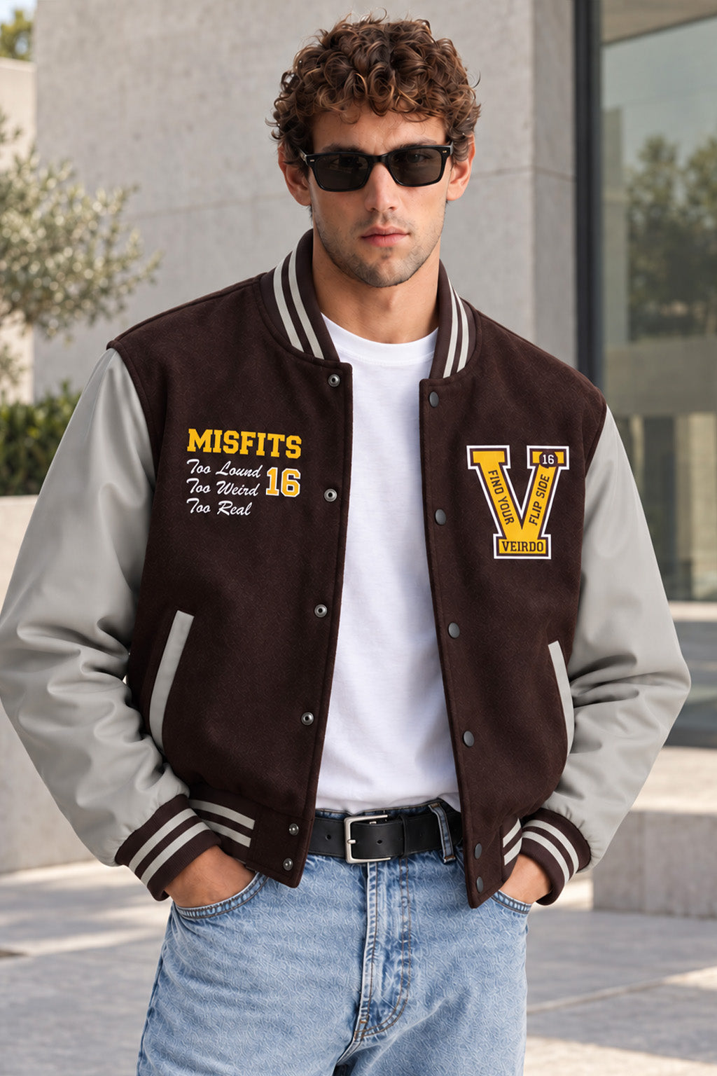 Street Club Brown & Grey Exclusive Varsity Jacket
