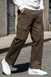 Dark Brown Flap Pocket Woven Exclusive Cargo Pant