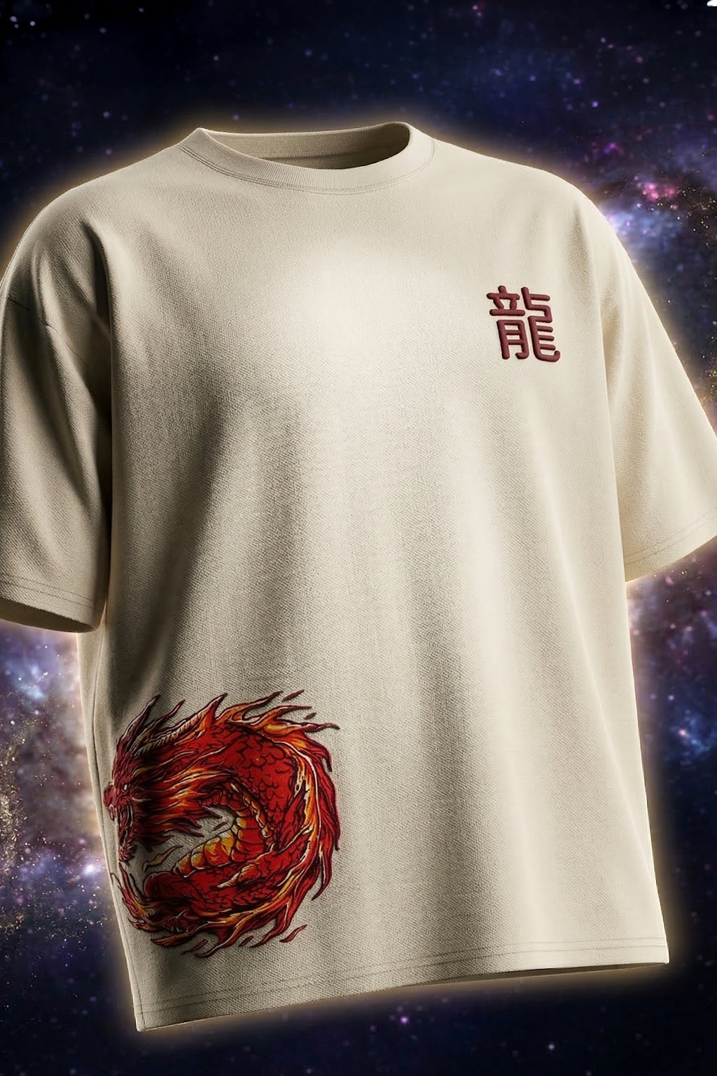 Dragon Swanwhite Plus Size Puff Printed Exclusive T-Shirt