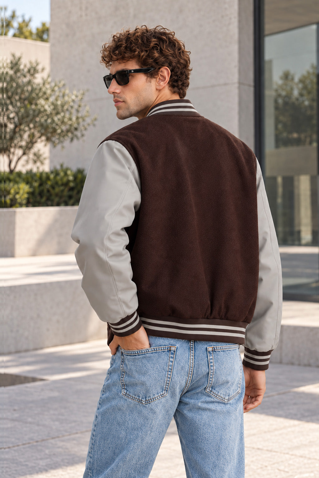 Street Club Brown & Grey Exclusive Varsity Jacket