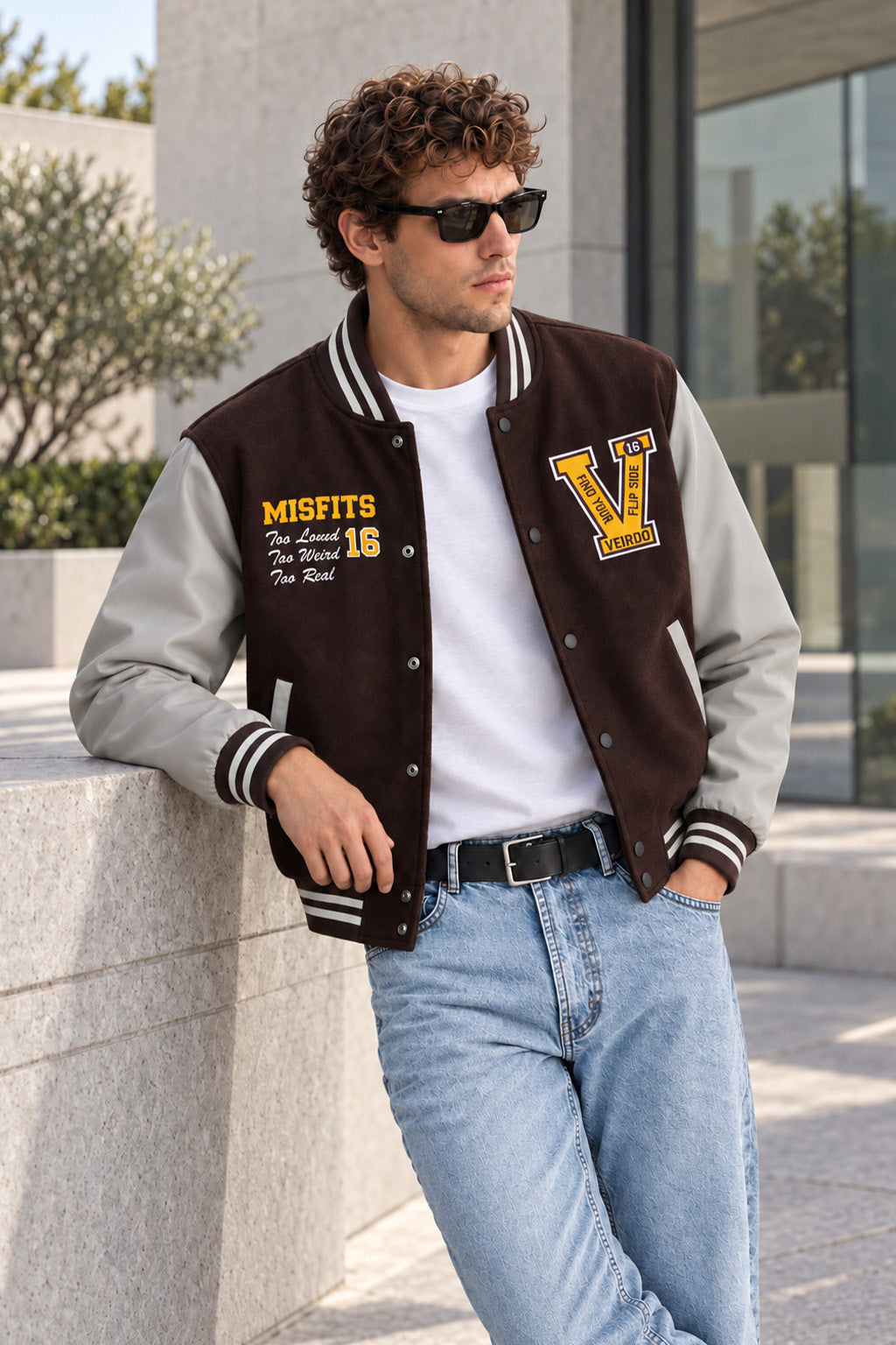 Street Club Brown & Grey Exclusive Varsity Jacket