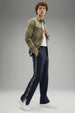 Navy and Grey Side Stripe Button Knitted Cargo