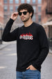 Fighter Black Full Sleeves Regular Fit Printed T-shirt