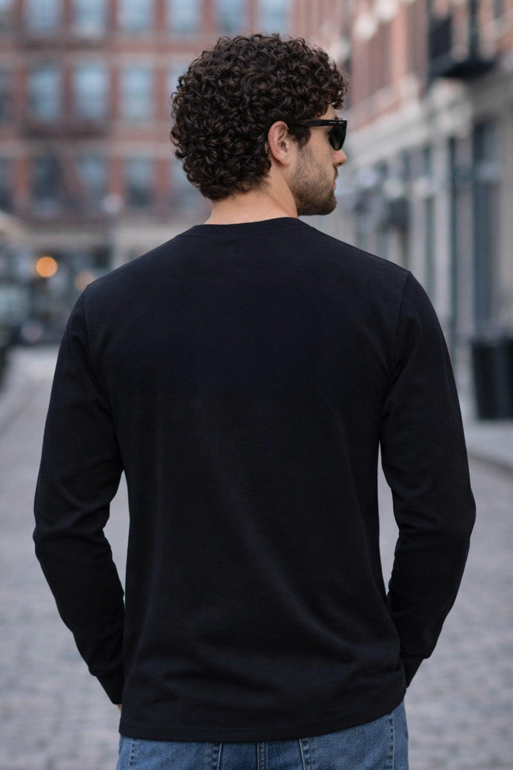 Fighter Black Full Sleeves Regular Fit Printed T-shirt